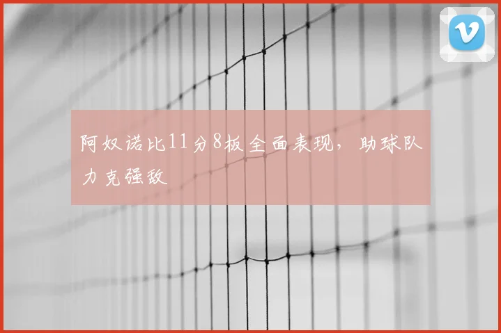 阿奴诺比11分8板全面表现，助球队力克强敌